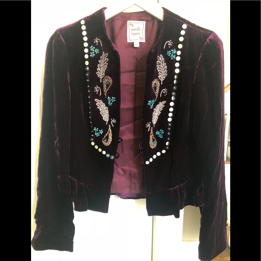 Nanette Lepore Velvet Blazer - Size 2